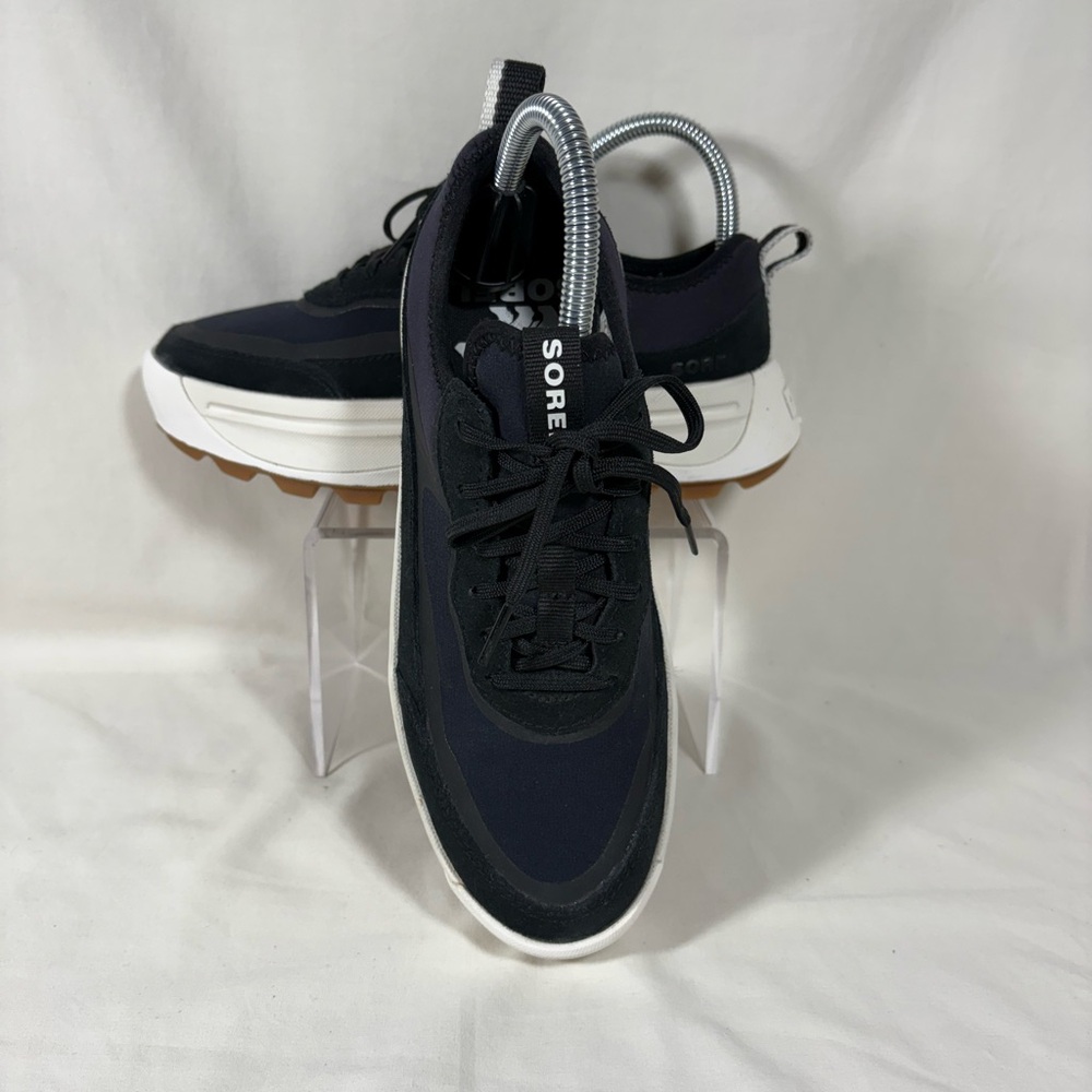 SOREL ONA 503 Everyday Women's Platform Sneaker Size 7 Black Suede - Picture 3 of 14